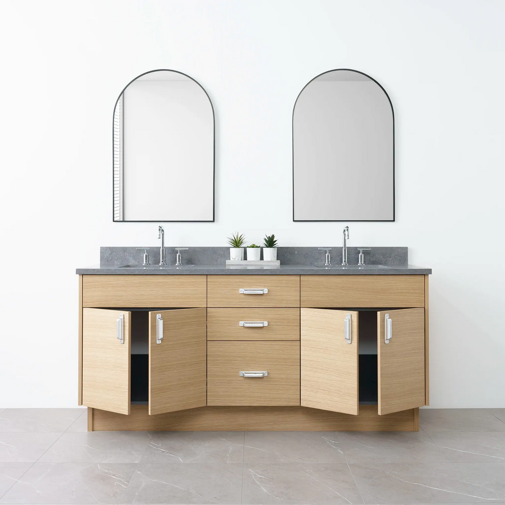
                  
                    Austin 72" Natural White Oak Bathroom Vanity, Double Sink - Teodor Vanities
                  
                