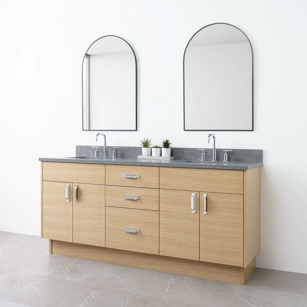 
                  
                    Austin 72" Natural White Oak Bathroom Vanity, Double Sink - Teodor Vanities
                  
                