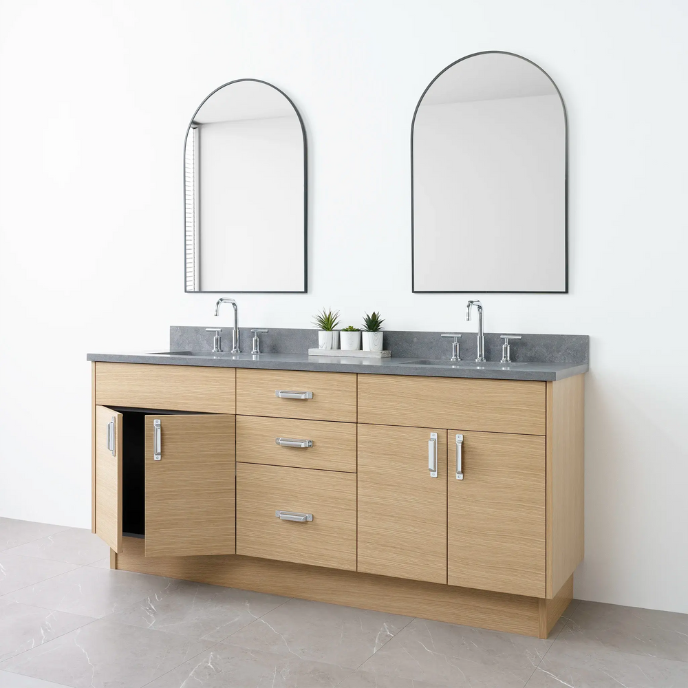 
                  
                    Austin 72" Natural White Oak Bathroom Vanity, Double Sink - Teodor Vanities
                  
                