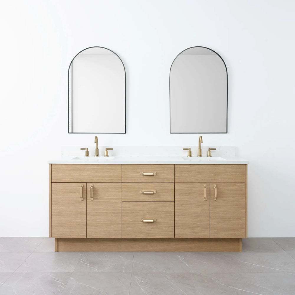 
                  
                    Austin 72" Natural White Oak Bathroom Vanity, Double Sink - Teodor Vanities
                  
                