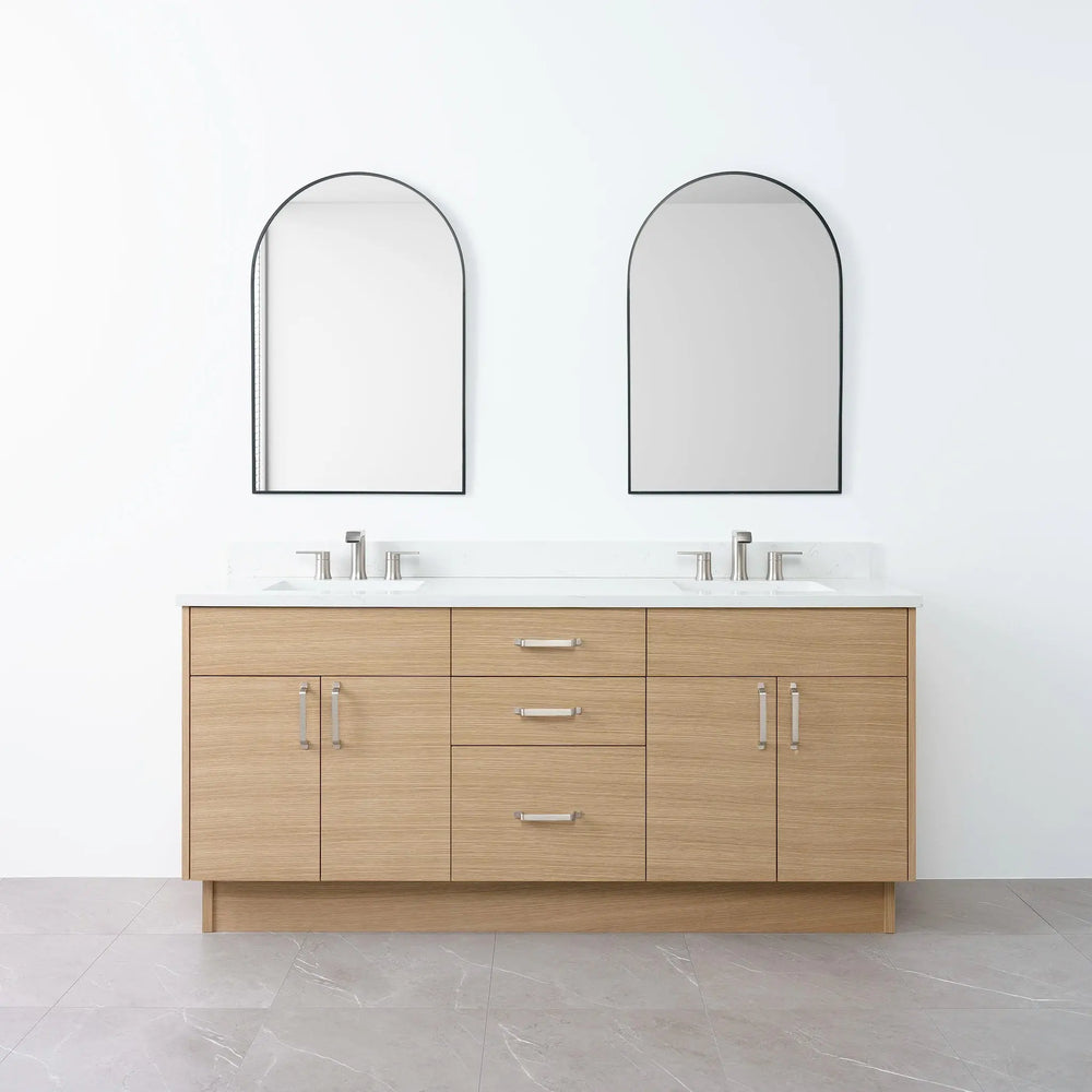 
                  
                    Austin 72" Natural White Oak Bathroom Vanity, Double Sink - Teodor Vanities
                  
                