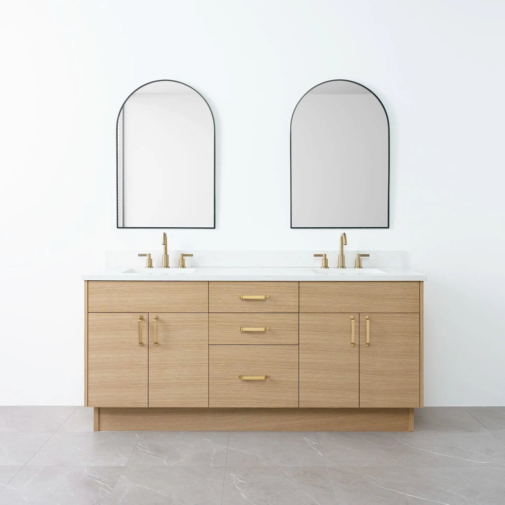 
                  
                    Austin 72" Natural White Oak Bathroom Vanity, Double Sink - Teodor Vanities
                  
                