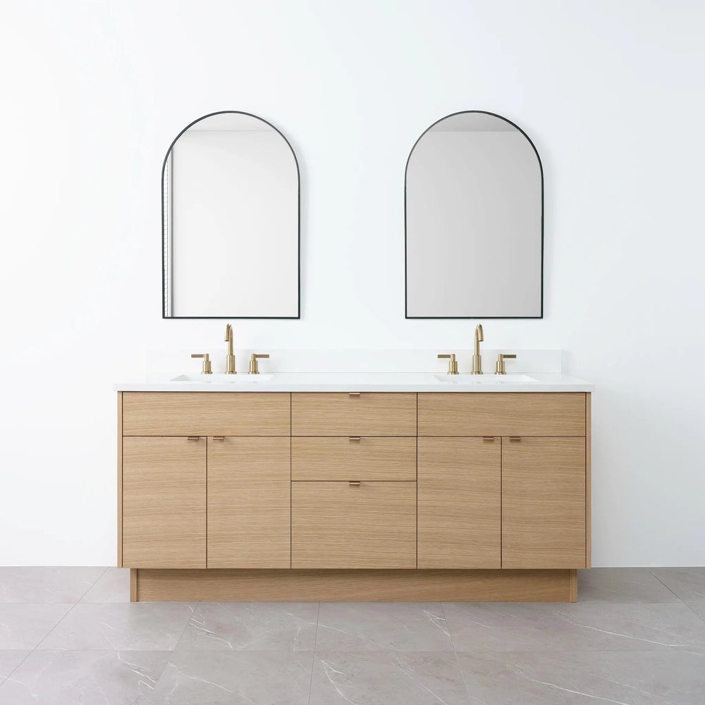 
                  
                    Austin 72" Natural White Oak Bathroom Vanity, Double Sink - Teodor Vanities
                  
                