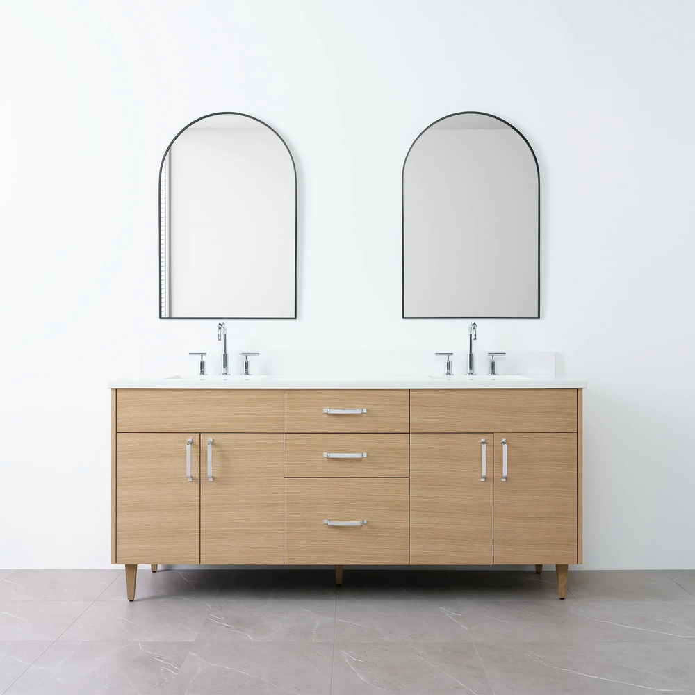 
                  
                    Austin 72" Natural White Oak Bathroom Vanity, Double Sink - Teodor Vanities
                  
                