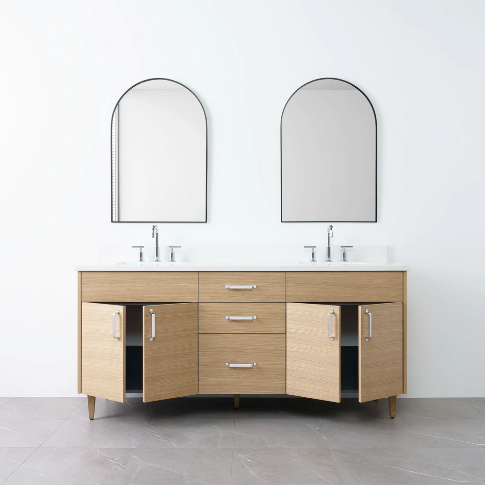 
                  
                    Austin 72" Natural White Oak Bathroom Vanity, Double Sink - Teodor Vanities
                  
                