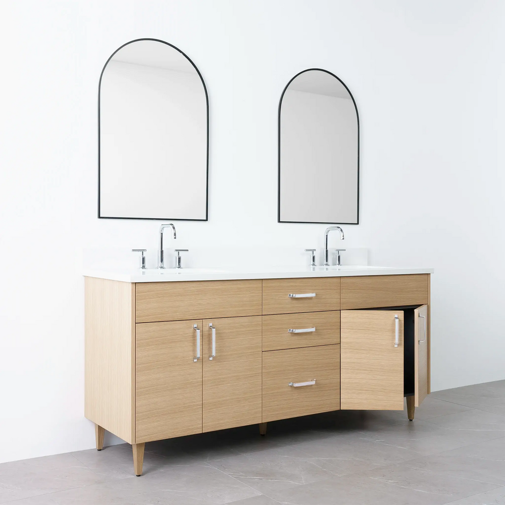 
                  
                    Austin 72" Natural White Oak Bathroom Vanity, Double Sink - Teodor Vanities
                  
                