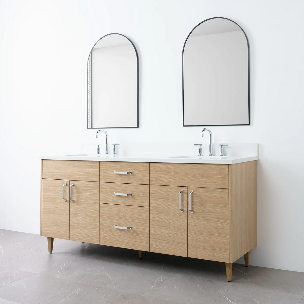 
                  
                    Austin 72" Natural White Oak Bathroom Vanity, Double Sink - Teodor Vanities
                  
                