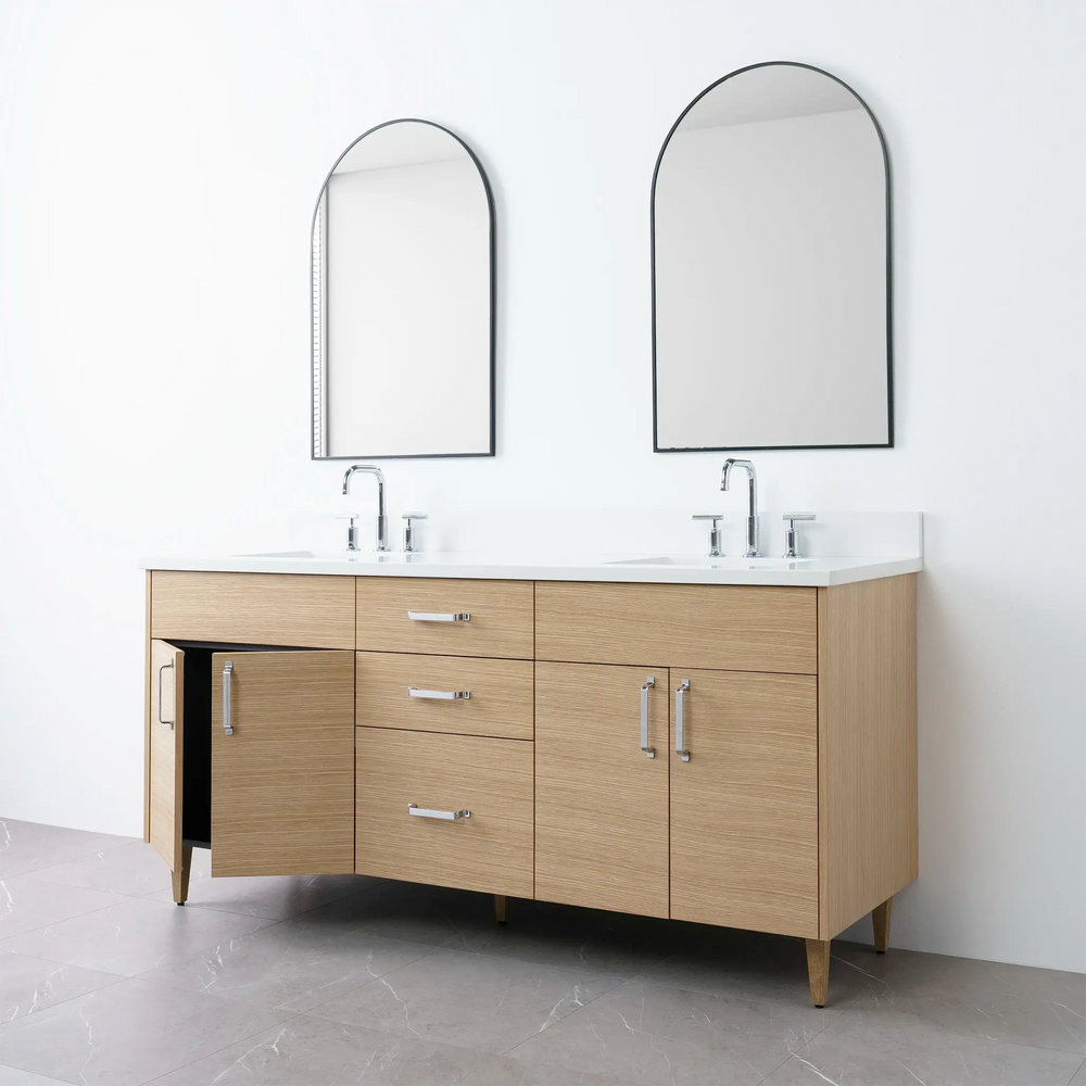 
                  
                    Austin 72" Natural White Oak Bathroom Vanity, Double Sink - Teodor Vanities
                  
                