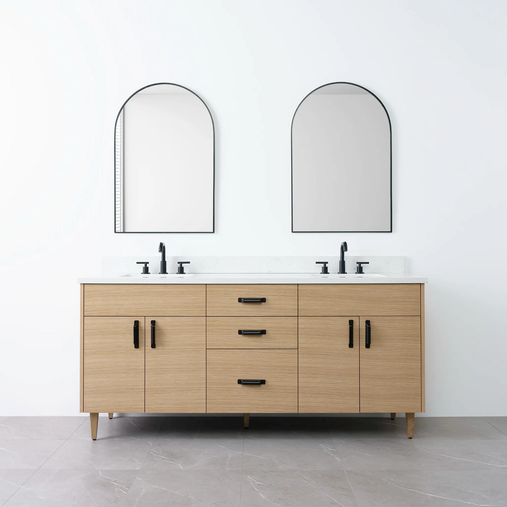 
                  
                    Austin 72" Natural White Oak Bathroom Vanity, Double Sink - Teodor Vanities
                  
                