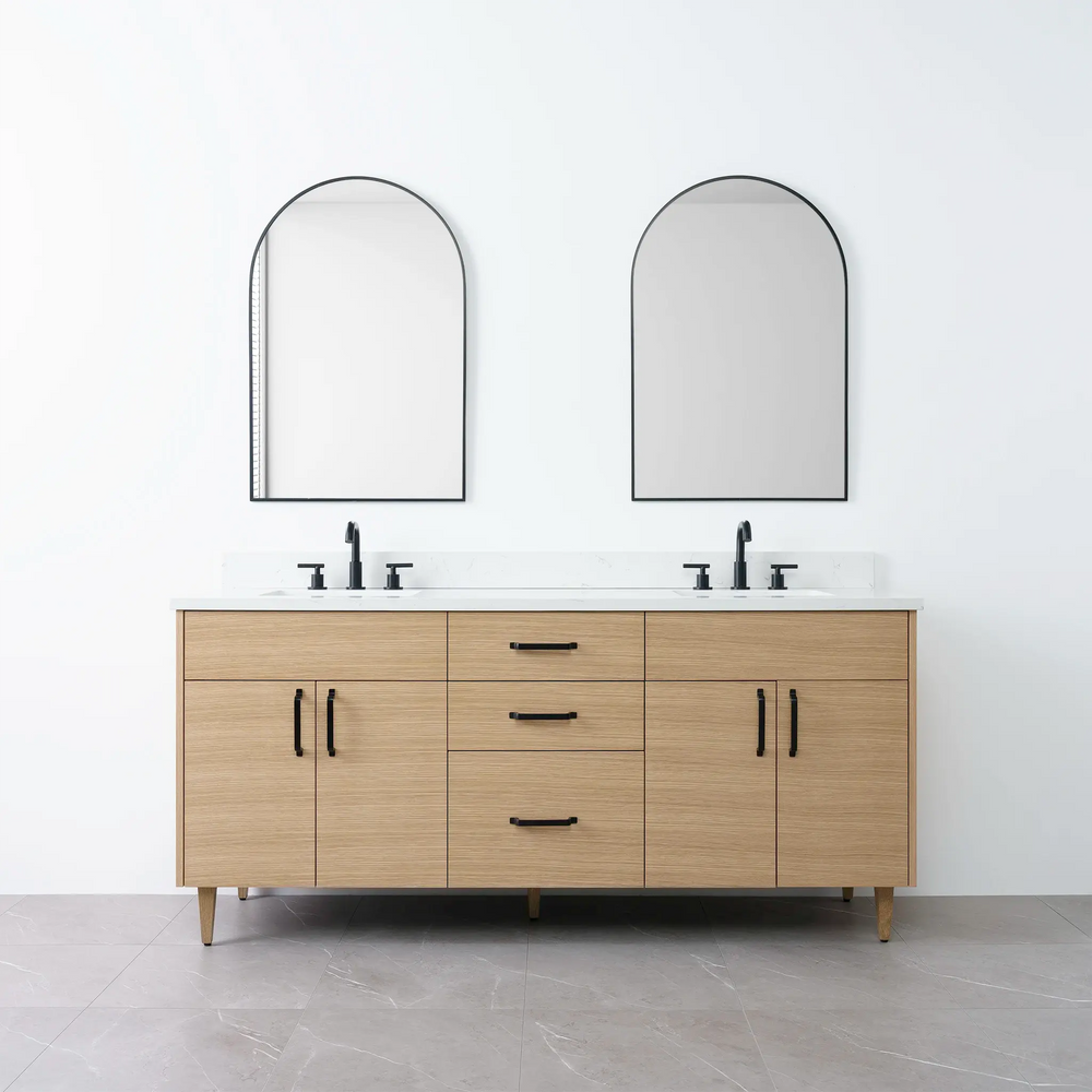
                  
                    Austin 72" Natural White Oak Bathroom Vanity, Double Sink - Teodor Vanities
                  
                