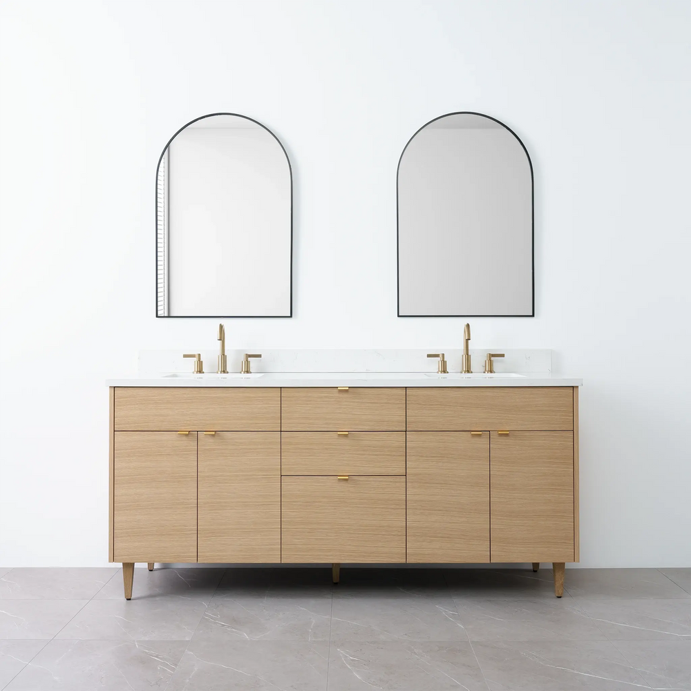 
                  
                    Austin 72" Natural White Oak Bathroom Vanity, Double Sink - Teodor Vanities
                  
                