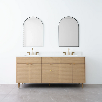Austin 72", Teodor® Natural White Oak Vanity, Double Sink Teodor Bathroom VanityCanada