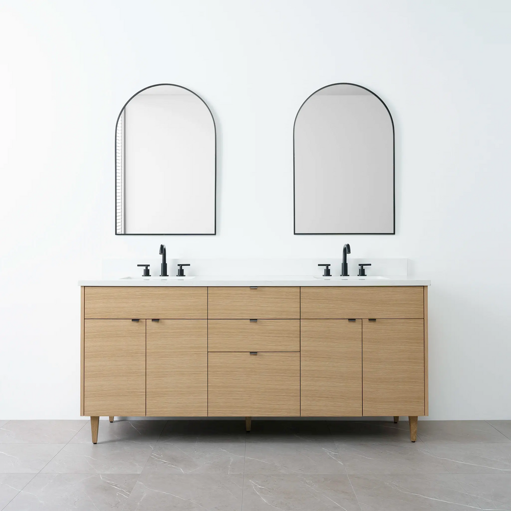 
                  
                    Austin 72" Natural White Oak Bathroom Vanity, Double Sink - Teodor Vanities
                  
                