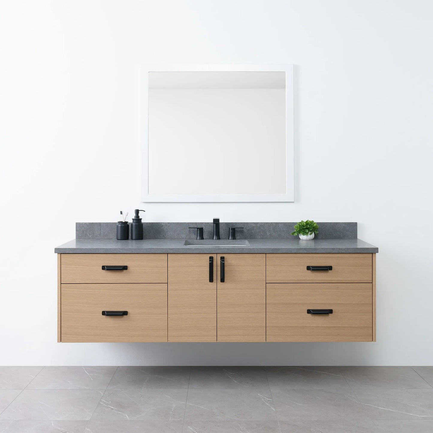 Austin 72", Teodor® Wall Mount Natural White Oak Vanity Teodor Bathroom VanityCanada