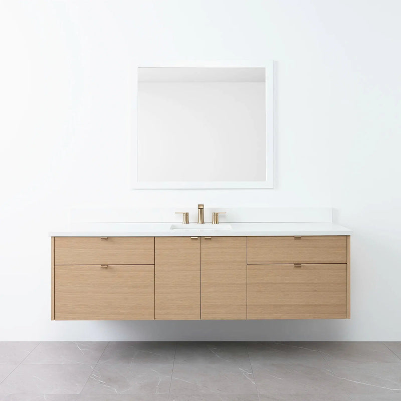 Austin 72", Teodor® Wall Mount Natural White Oak Vanity Teodor Bathroom VanityCanada