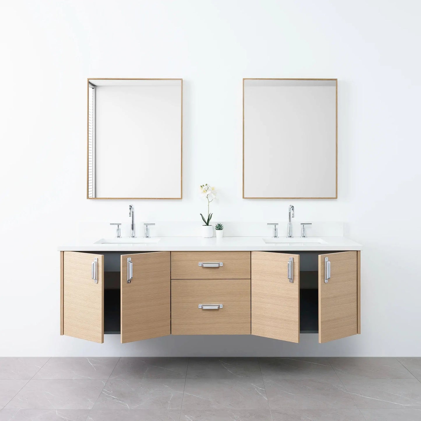 
                  
                    Austin 72", Teodor® Wall Mount Natural White Oak Vanity, Double Sink Teodor Bathroom VanityCanada
                  
                
