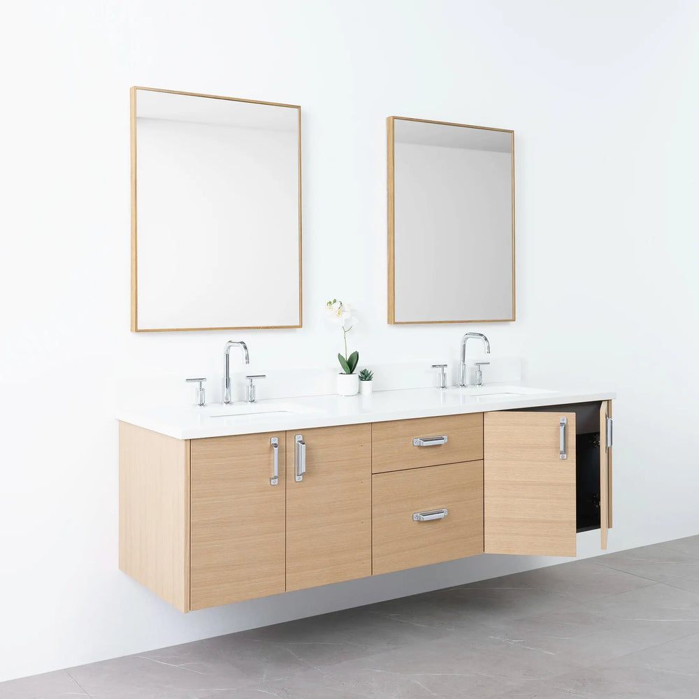 
                  
                    Austin 72", Teodor® Wall Mount Natural White Oak Vanity, Double Sink Teodor Bathroom VanityCanada
                  
                