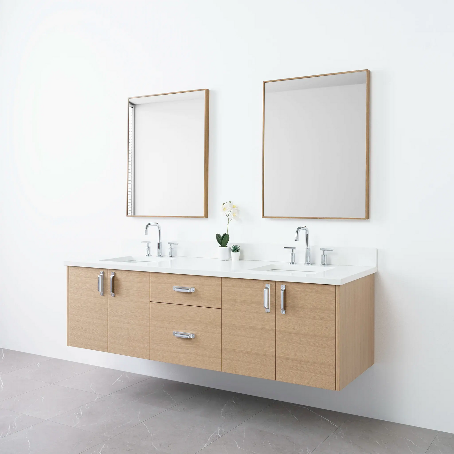 
                  
                    Austin 72", Teodor® Wall Mount Natural White Oak Vanity, Double Sink Teodor Bathroom VanityCanada
                  
                