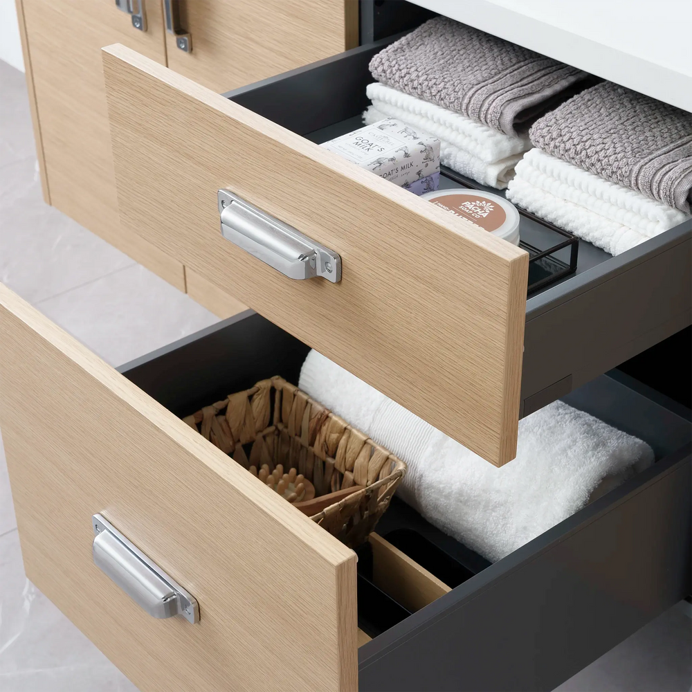 
                  
                    Austin 72", Teodor® Wall Mount Natural White Oak Vanity, Double Sink Teodor Bathroom VanityCanada
                  
                