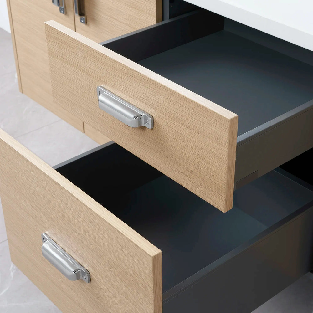 
                  
                    Austin 72", Teodor® Wall Mount Natural White Oak Vanity, Double Sink Teodor Bathroom VanityCanada
                  
                