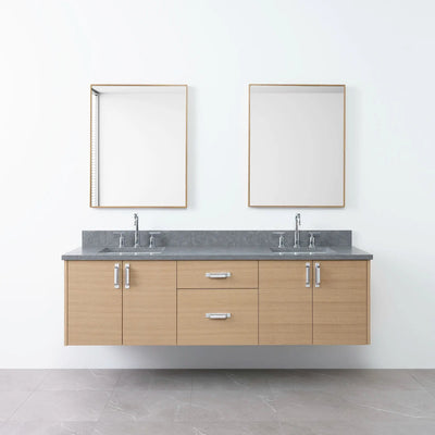 Austin 72", Teodor® Wall Mount Natural White Oak Vanity, Double Sink Teodor Bathroom VanityCanada