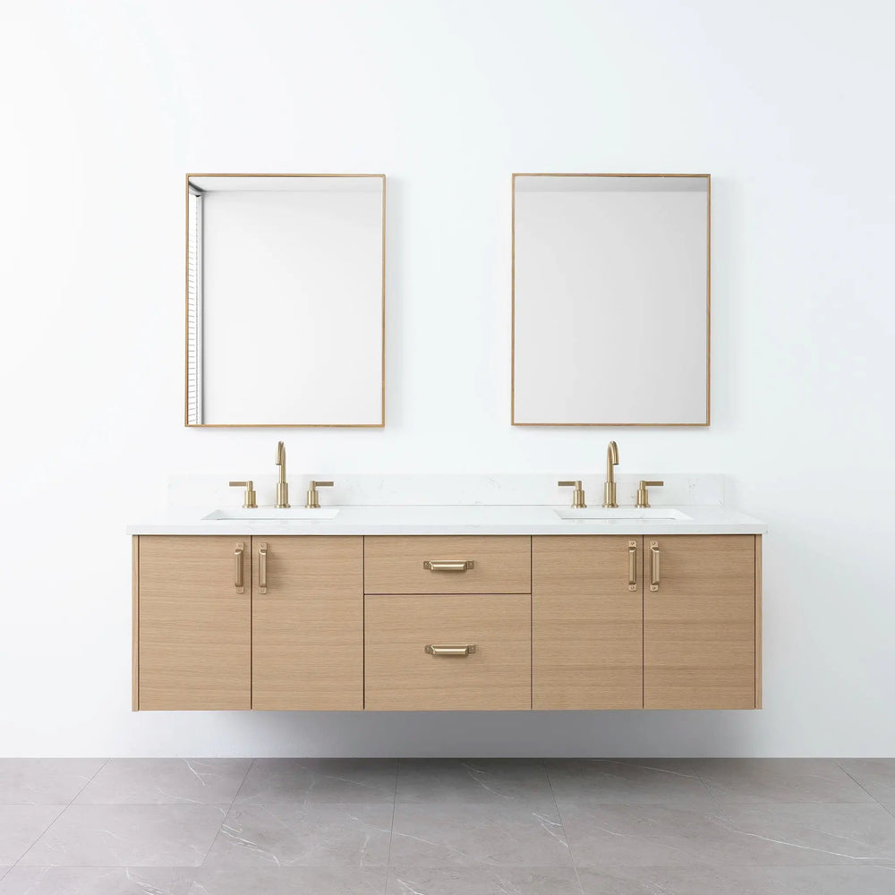 
                  
                    Austin 72", Teodor® Wall Mount Natural White Oak Vanity, Double Sink Teodor Bathroom VanityCanada
                  
                