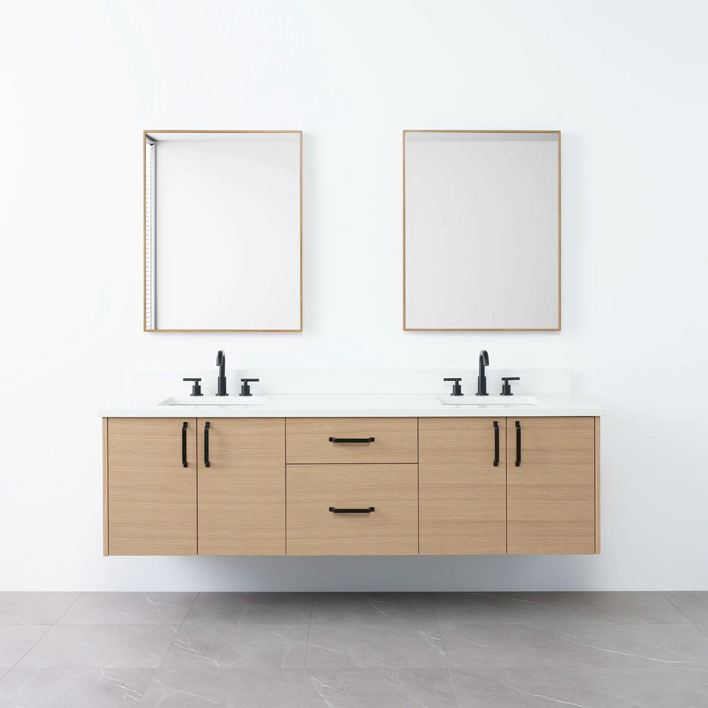 
                  
                    Austin 72", Teodor® Wall Mount Natural White Oak Vanity, Double Sink Teodor Bathroom VanityCanada
                  
                