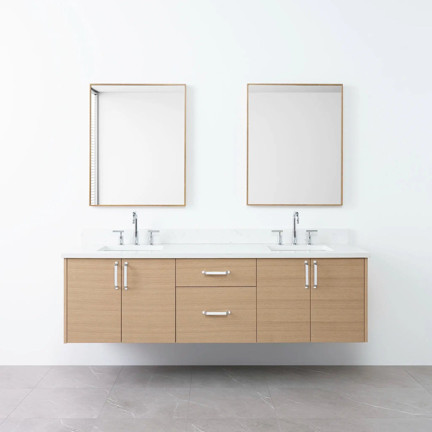 
                  
                    Austin 72", Teodor® Wall Mount Natural White Oak Vanity, Double Sink Teodor Bathroom VanityCanada
                  
                