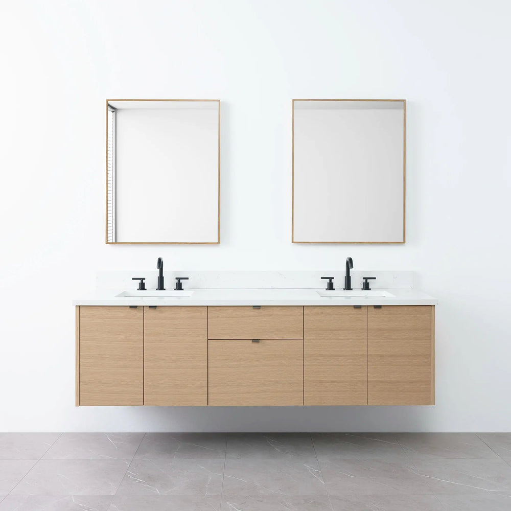 
                  
                    Austin 72", Teodor® Wall Mount Natural White Oak Vanity, Double Sink Teodor Bathroom VanityCanada
                  
                
