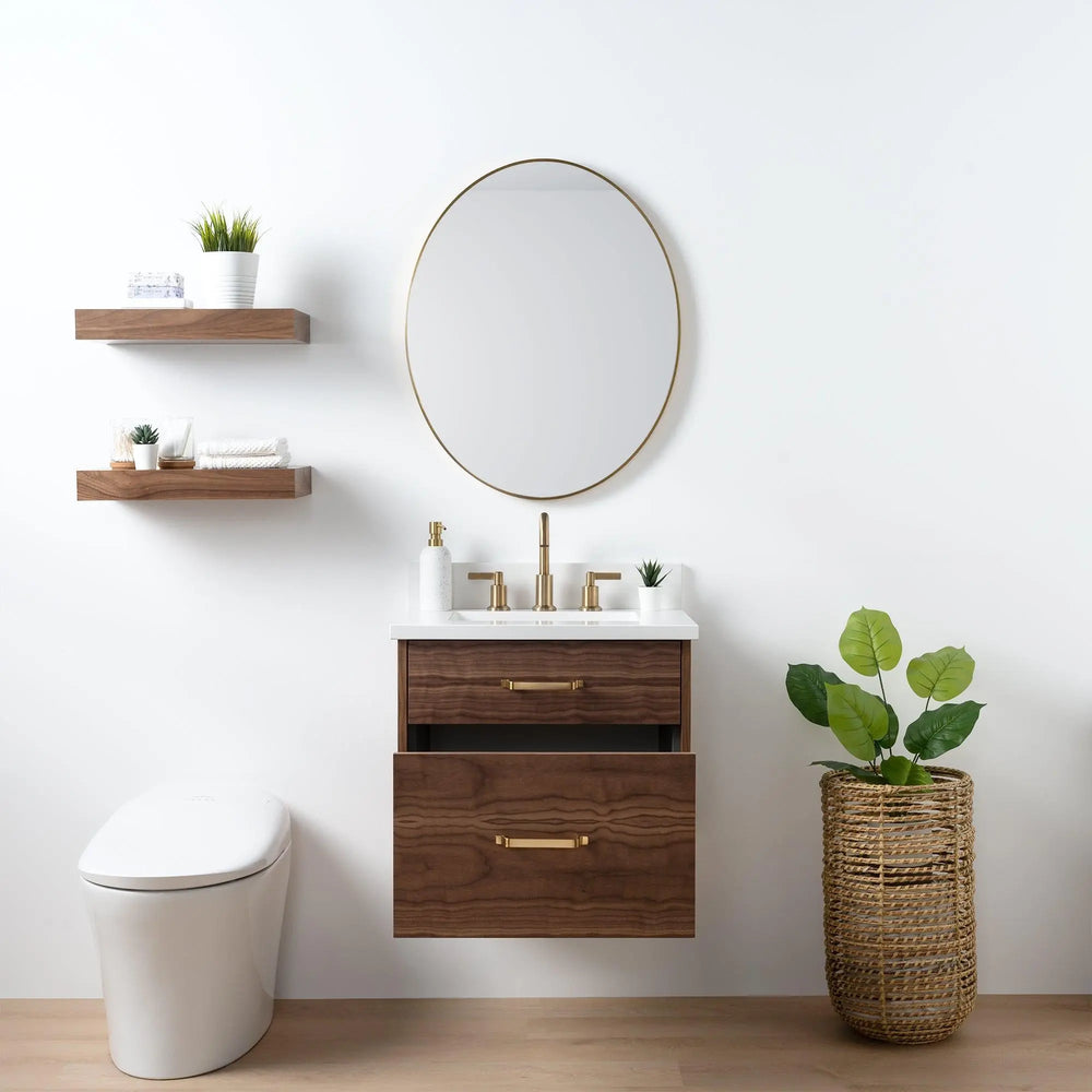 
                  
                    Austin SLIM, 24" Teodor® Modern Wall Mount American Black Walnut Vanity Teodor Bathroom VanityCanada
                  
                