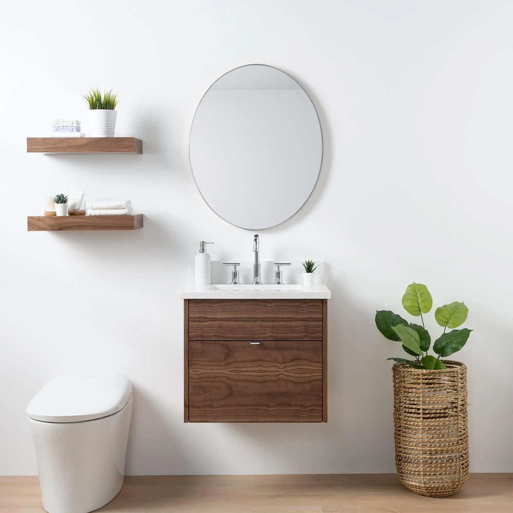 
                  
                    Austin SLIM, 24" Teodor® Modern Wall Mount American Black Walnut Vanity Teodor Bathroom VanityCanada
                  
                