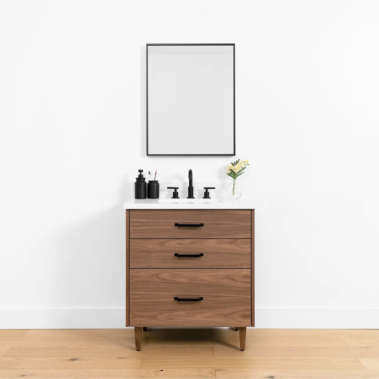 Austin SLIM, 30" Teodor® Modern American Black Walnut Vanity Teodor Bathroom VanityCanada