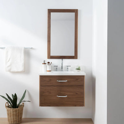 Austin SLIM, 30" Teodor® Modern Wall Mount American Black Walnut Vanity Teodor Bathroom VanityCanada