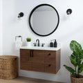 
                  
                    Austin SLIM, 36" Teodor® Modern Wall Mount American Black Walnut Vanity, Left Sink Teodor Bathroom VanityCanada
                  
                