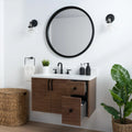 
                  
                    Austin SLIM, 36" Teodor® Modern Wall Mount American Black Walnut Vanity, Left Sink Teodor Bathroom VanityCanada
                  
                