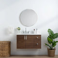 
                  
                    Austin SLIM, 36" Teodor® Modern Wall Mount American Black Walnut Vanity, Left Sink Teodor Bathroom VanityCanada
                  
                