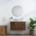 
                  
                    Austin SLIM, 36" Teodor® Modern Wall Mount American Black Walnut Vanity, Left Sink Teodor Bathroom VanityCanada
                  
                