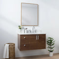 
                  
                    Austin SLIM, 36" Teodor® Modern Wall Mount American Black Walnut Vanity, Right Sink Teodor Bathroom VanityCanada
                  
                