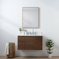 
                  
                    Austin SLIM, 36" Teodor® Modern Wall Mount American Black Walnut Vanity, Right Sink Teodor Bathroom VanityCanada
                  
                