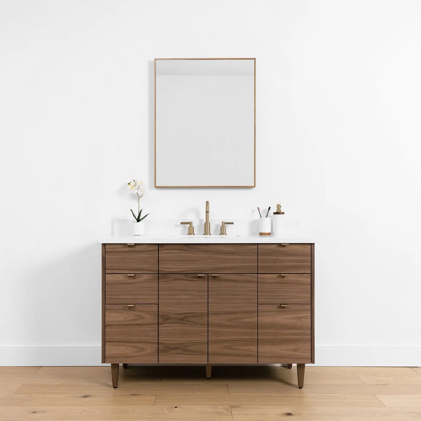 Austin SLIM, 48" Teodor® Modern American Black Walnut Vanity Teodor Bathroom VanityCanada