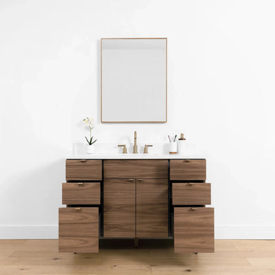 Austin SLIM, 48" Teodor® Modern American Black Walnut Vanity Teodor Bathroom VanityCanada