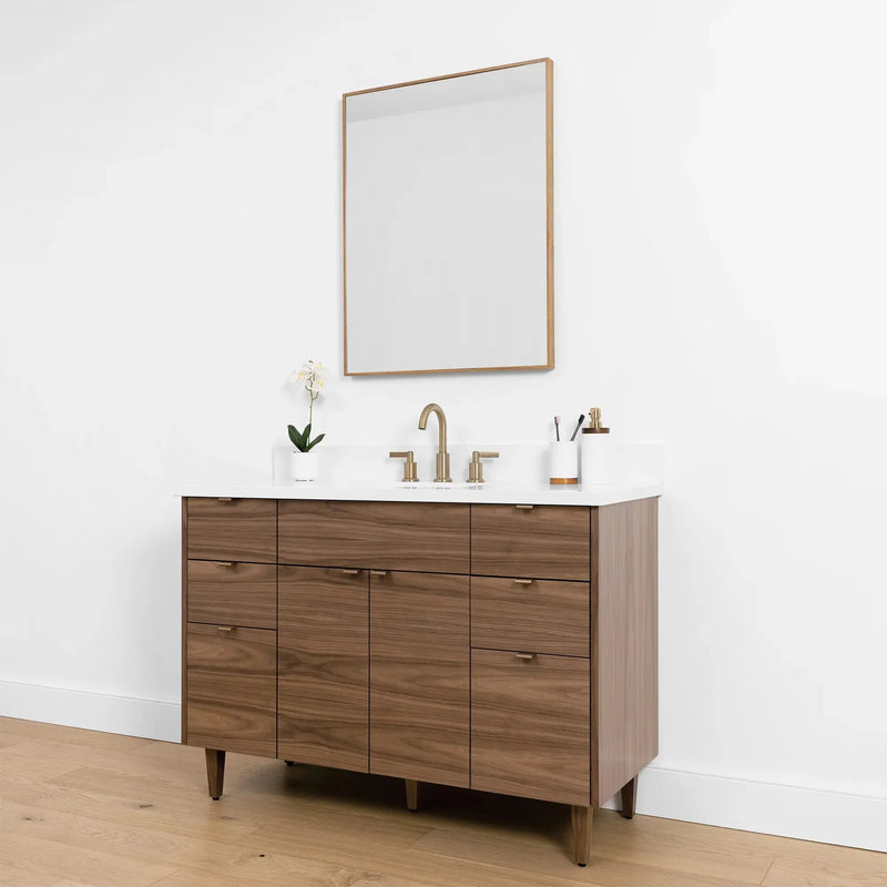 Austin SLIM, 48" Teodor® Modern American Black Walnut Vanity Teodor Bathroom VanityCanada