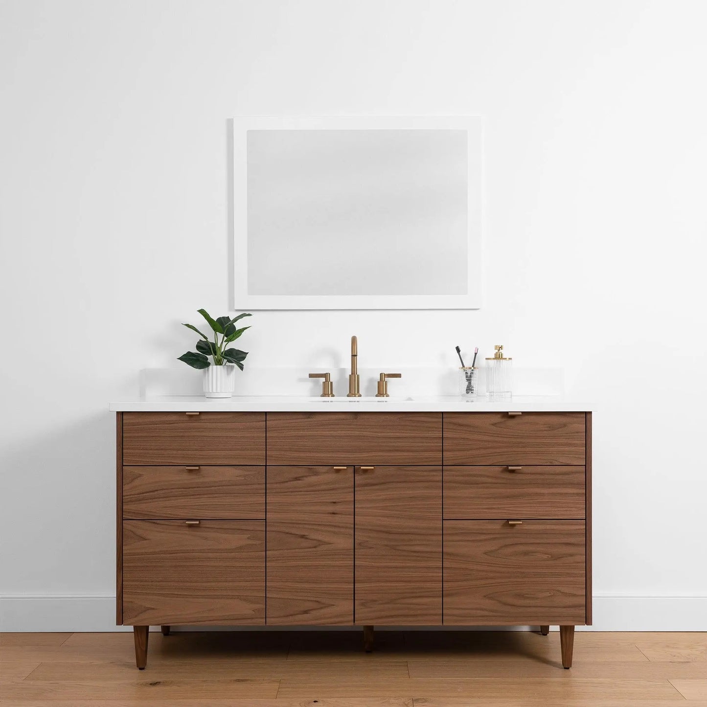 Austin SLIM, 60" Teodor® Modern American Black Walnut Vanity Teodor Bathroom VanityCanada