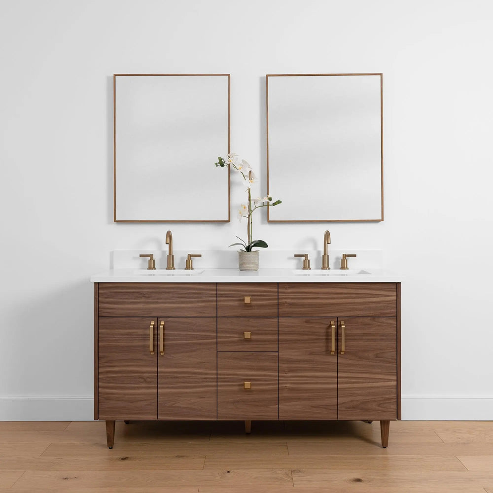 
                  
                    Austin SLIM, 60" Teodor® Modern American Black Walnut Vanity, Double Sink Teodor Bathroom VanityCanada
                  
                