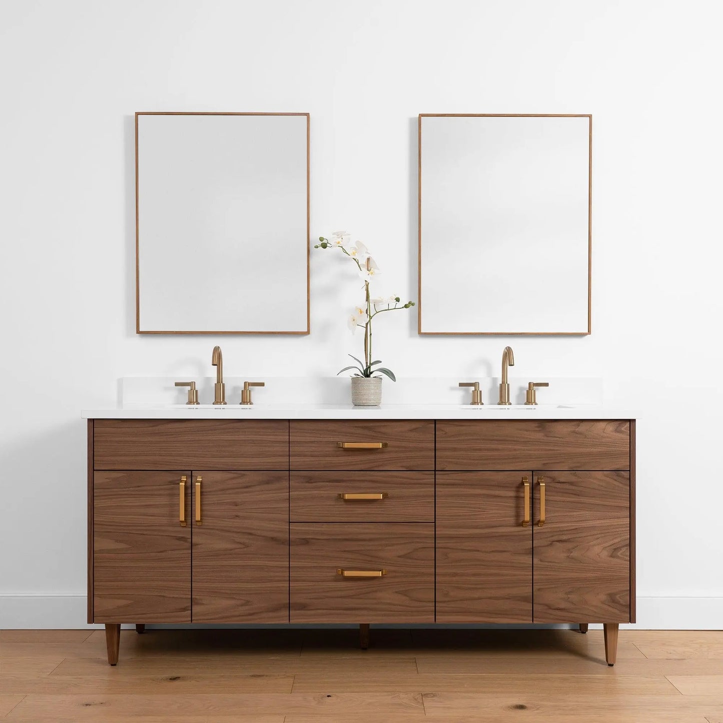 Austin SLIM, 72" Teodor® Modern American Black Walnut Vanity, Double Sink Teodor Bathroom VanityCanada