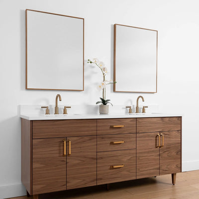 Austin SLIM, 72" Teodor® Modern American Black Walnut Vanity, Double Sink Teodor Bathroom VanityCanada