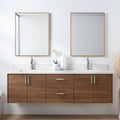 
                  
                    Austin SLIM 72" Wall Mount American Black Walnut Bathroom Vanity, Double Sink - Teodor Vanities
                  
                