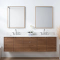 
                  
                    Austin SLIM 72" Wall Mount American Black Walnut Bathroom Vanity, Double Sink - Teodor Vanities
                  
                