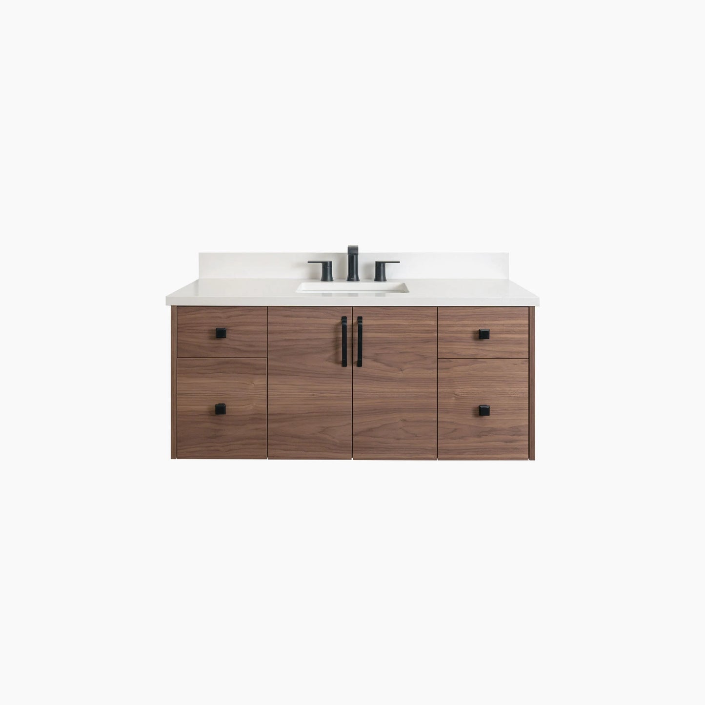 Austin Stainless SLIM 48" Wall Mount American Black Walnut Bathroom Vanity Teodor Bathroom Vanity Canada