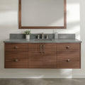 
                  
                    Austin Stainless SLIM 60" Wall Mount American Black Walnut Bathroom Vanity Teodor Bathroom Vanity Canada
                  
                